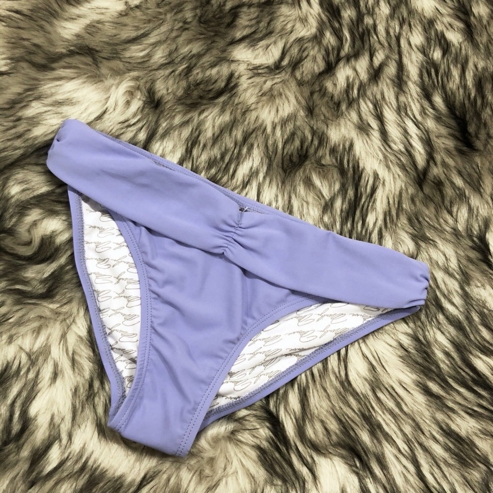 MARILYN MONROE Bikini Bottom Ruched Purple Large